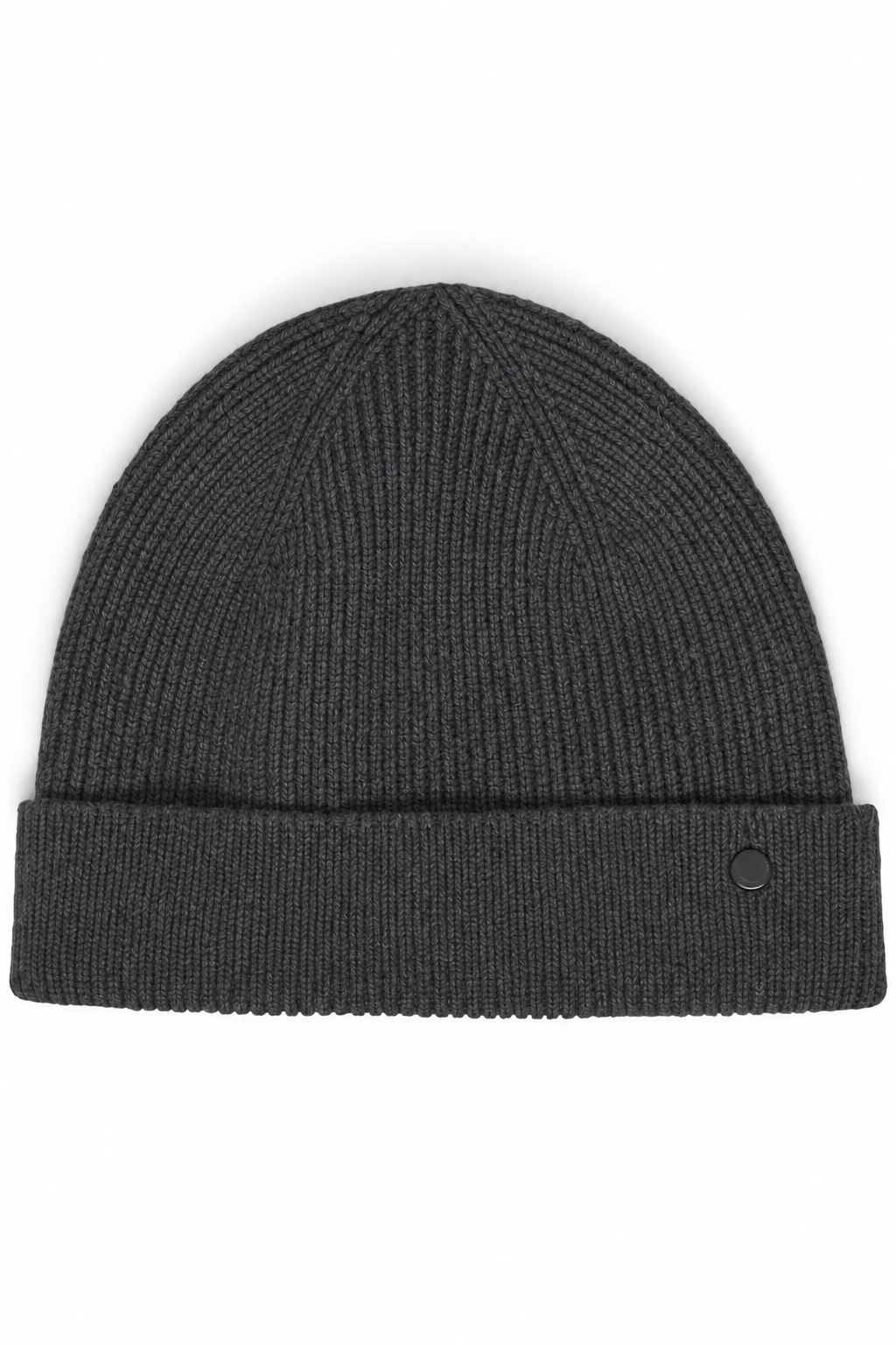 Casual Friday Teodor Rib Beanie Dark Grey – produktbilde forfra