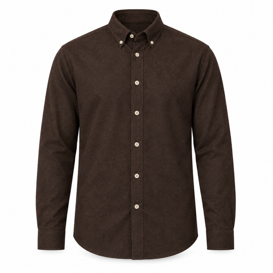 Clean Cut Eske Flannel Shirt Dark Brown – rent produktbilde