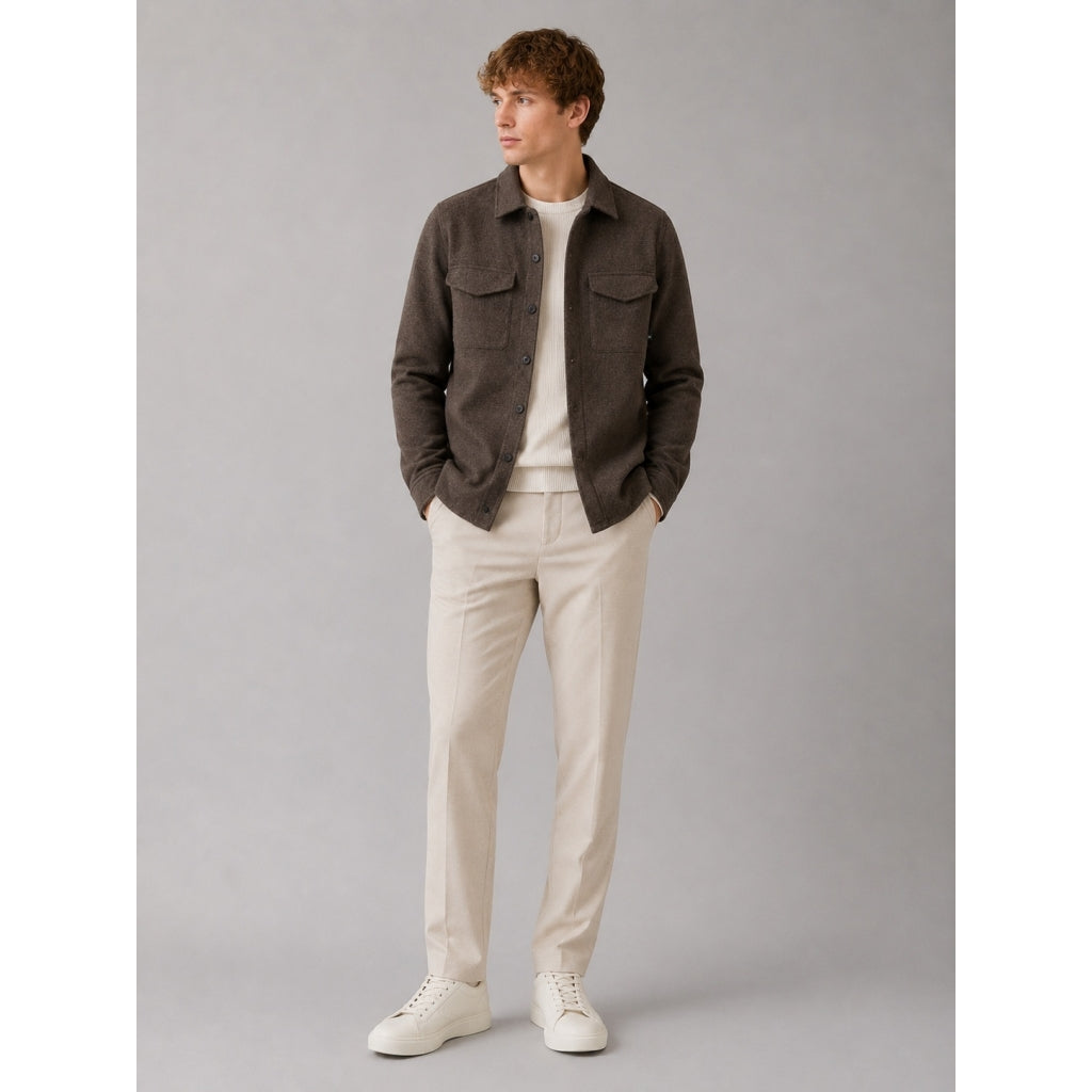 Clean Cut Copenhagen Ditlev Overshirt Dark Brown – bilde 3