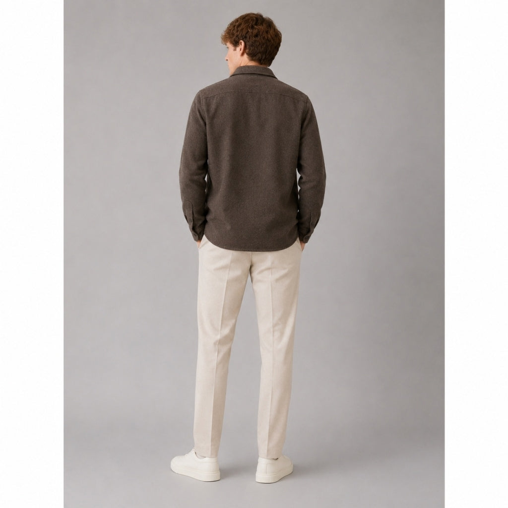Clean Cut Copenhagen Ditlev Overshirt Dark Brown – bilde 4
