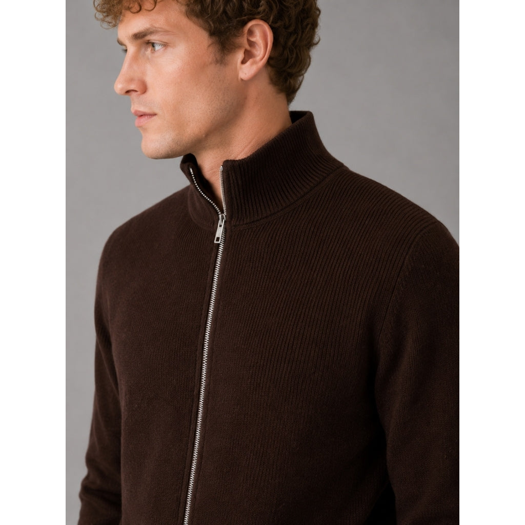 Clean Cut Copenhagen Mario Cardigan Dark Brown – bilde 2