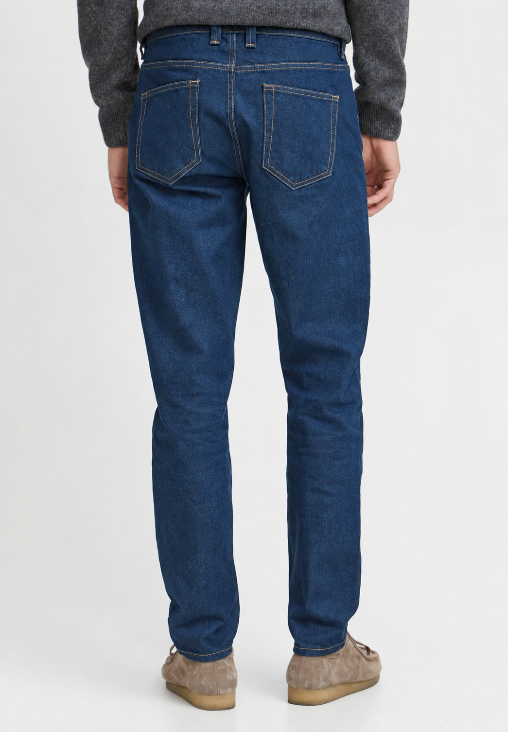 Casual Friday Karup jeans i dyp middelblå – bakfra
