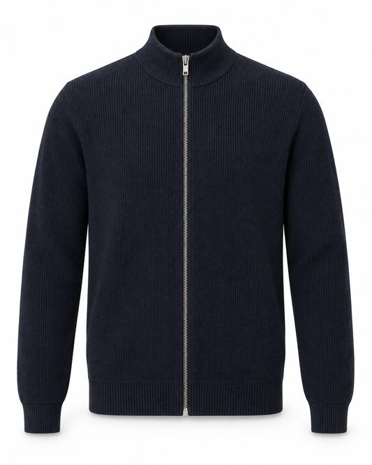 Clean Cut Copenhagen Mario Cardigan Navy – packshot på hvit bakgrunn