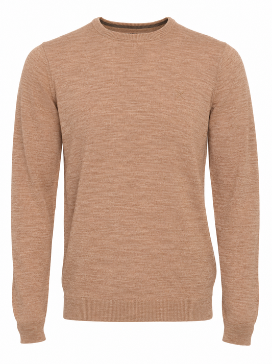 Clean Cut Copenhagen Merino Warm Sand Melange – produktbilde, AI-generert