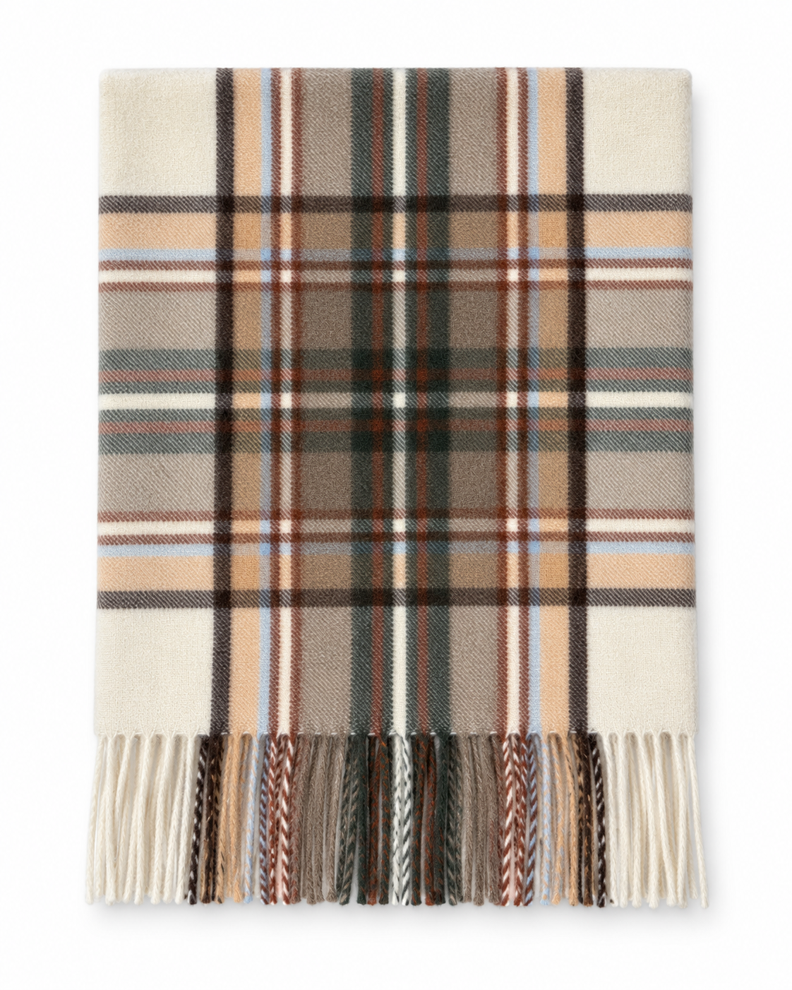 Connexion rutete ullskjerf Beige/Brun – produktbilde