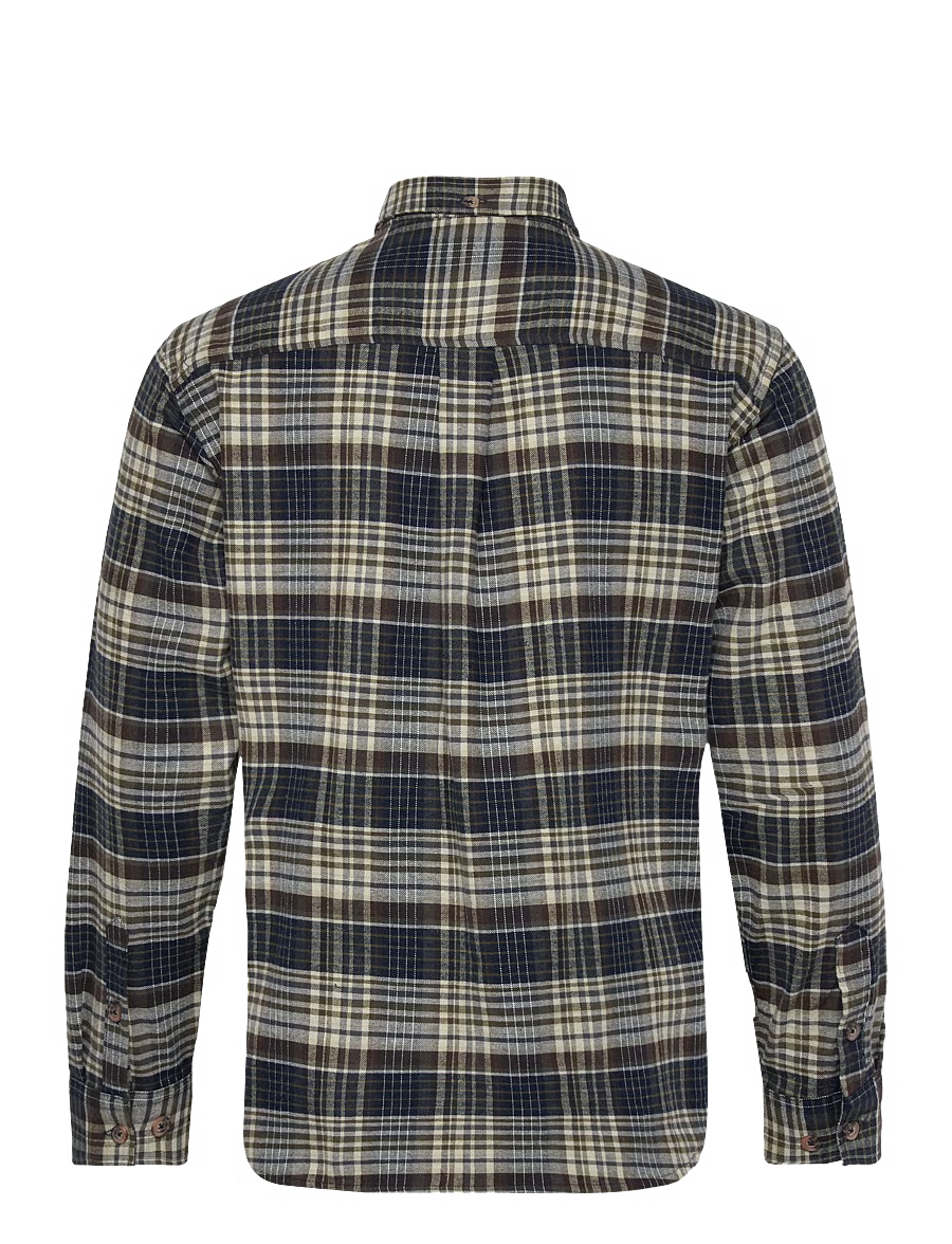 Fat Moose Forest Flannel Shirt Navy/Moss Check – produktbilde 3
