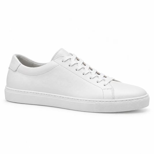 Gregers Stresa sneaker i hvitt glatt skinn