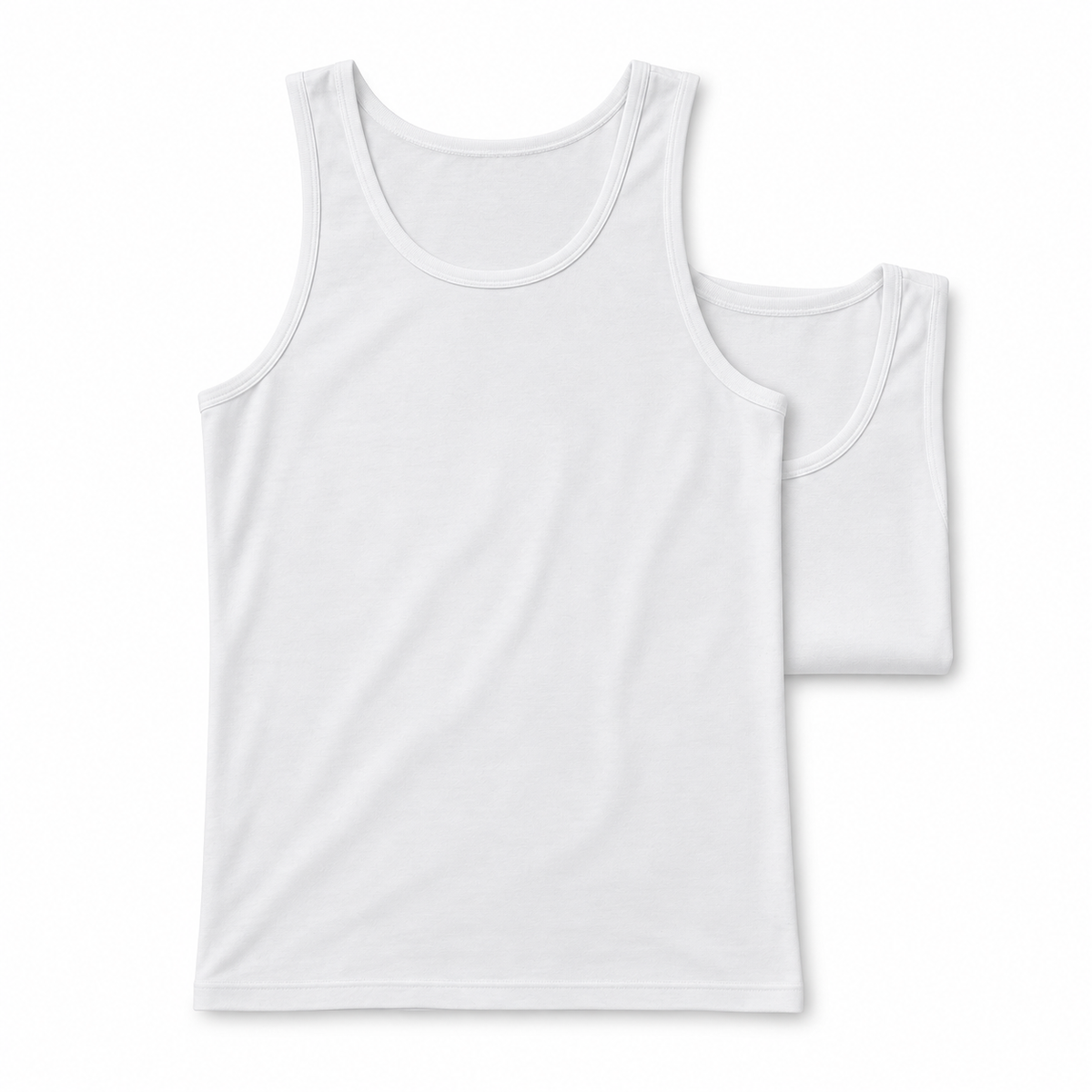 JBS Organic Bamboo-Viscose singlet 2-pack i hvit