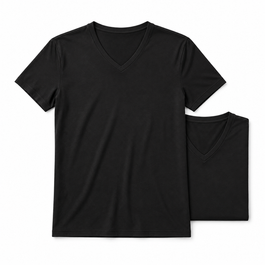 JBS Organic Bamboo-Viscose V-neck T-shirt 2-pack i sort