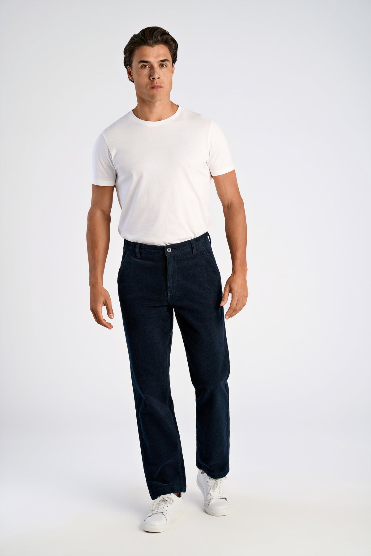 Lindbergh Cord Relaxed Fit Chinos Navy – bilde 1