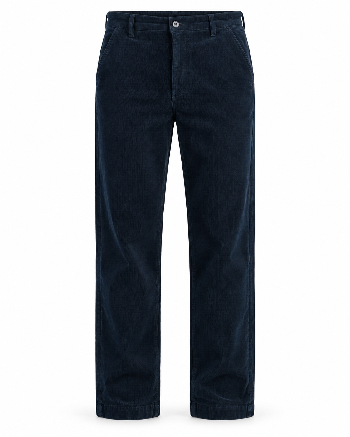 Lindbergh Cord Relaxed Fit Chinos Navy – packshot på hvit bakgrunn