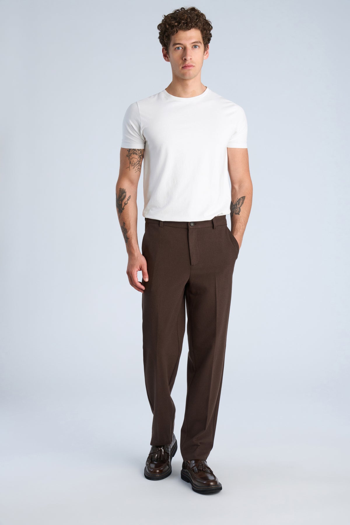 Lindbergh Performance pants Brown Melange – bilde 1