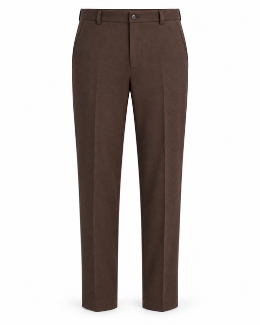 Lindbergh Performance Pants Brown Melange – packshot på hvit bakgrunn