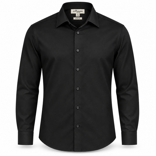 Manzini Houston sort dresskjorte