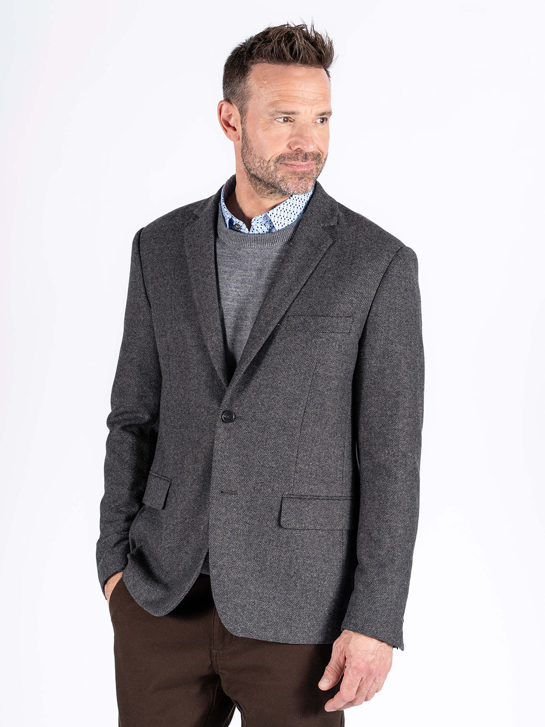 Pre End Palmer Blazer Night Owl – vist på modell