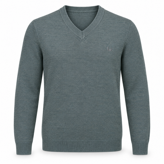Pre End Malcom V-neck Green Melange – produktbilde