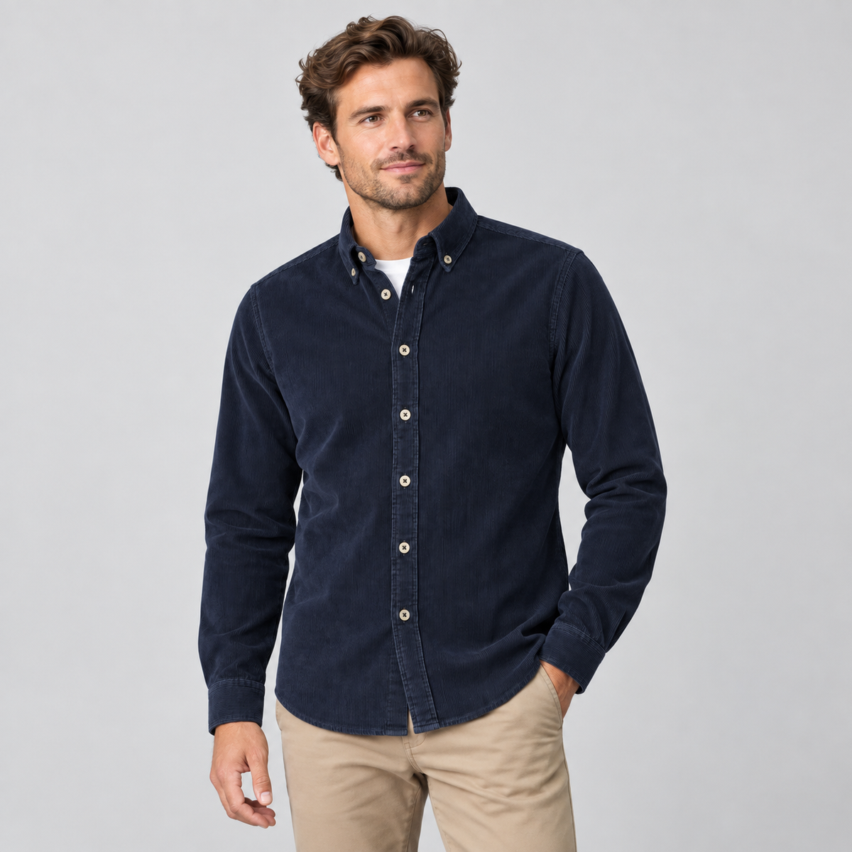 Pre End Storm Shirt LS Dark Sapphire – modellbilde 2