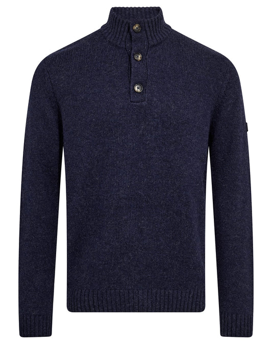 Bruun & Stengade Socotra Strikket Ullgenser Navy – produktbilde