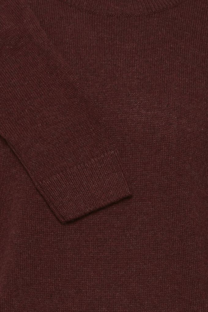 Solid Dyllon Wool O-Neck Knit Port Melange – produktbilde 4