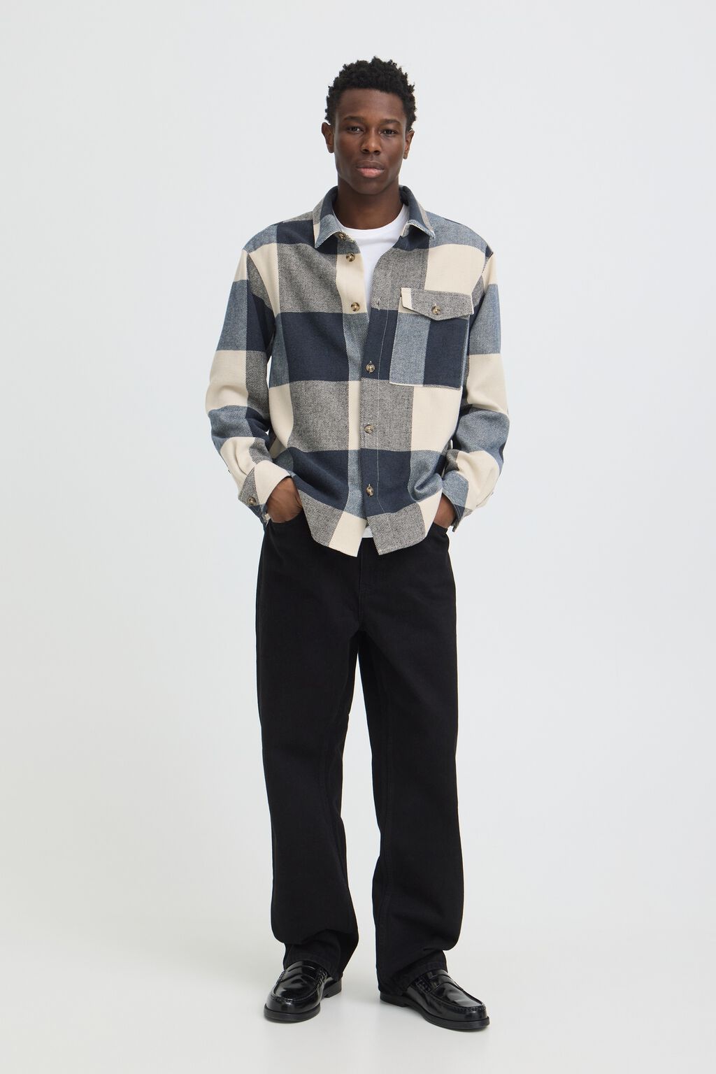 Solid Manheim Overshirt Insignia Blue – produktbilde 1