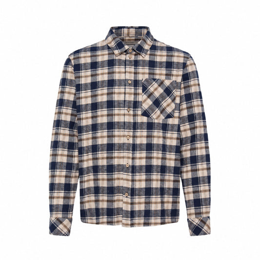 Solid Steve Shirt Insignia Blue – produktbilde på hvit bakgrunn