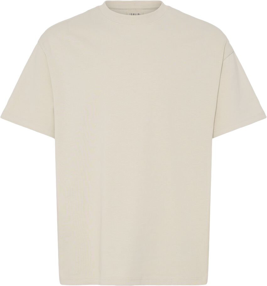 Solid Wellerton T-Shirt Oatmeal – produktbilde 2