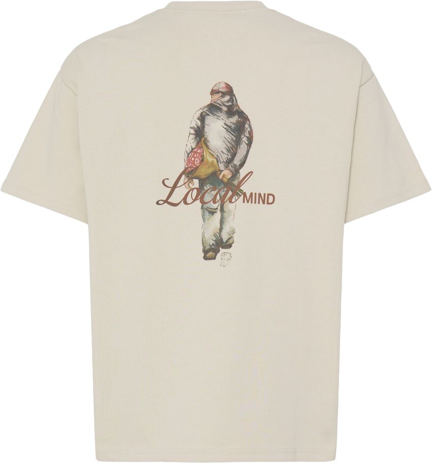 Solid Wellerton T-Shirt Oatmeal – produktbilde 3