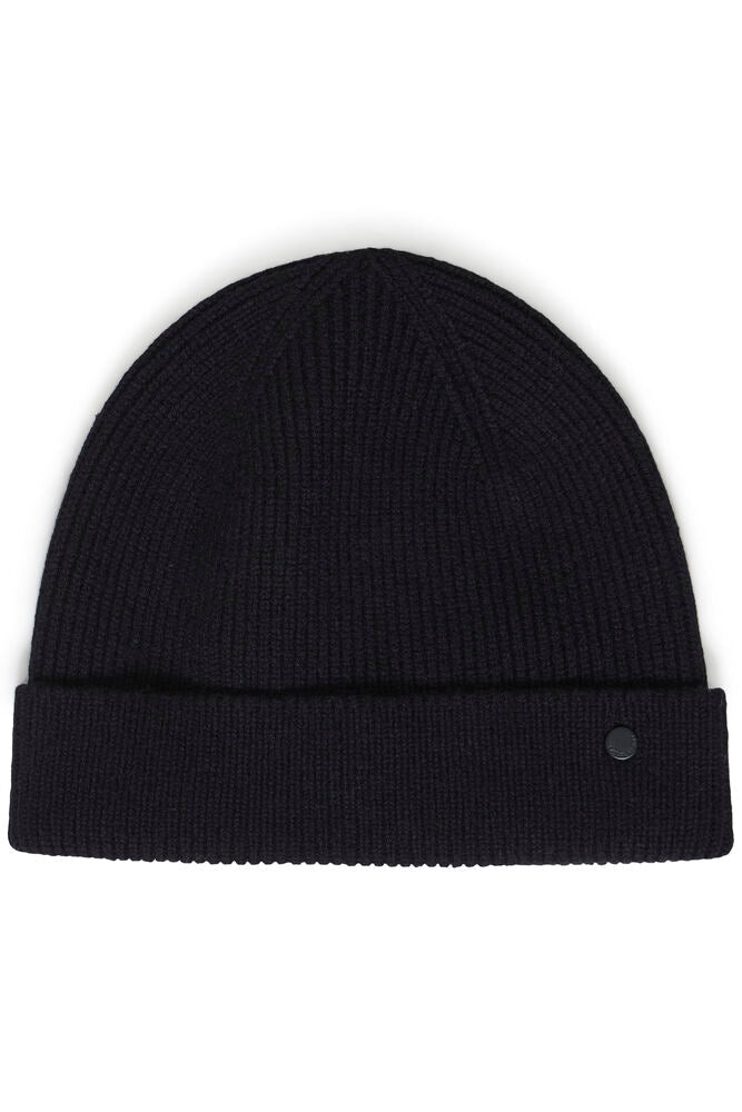 Casual Friday Teodor Rib Beanie Black – front