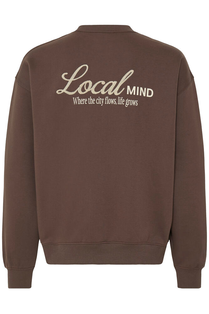 Solid Wakefield Crew Neck Bracken – rygg