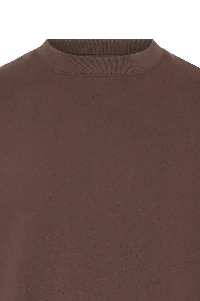 Solid Wakefield Crew Neck Bracken – detalj